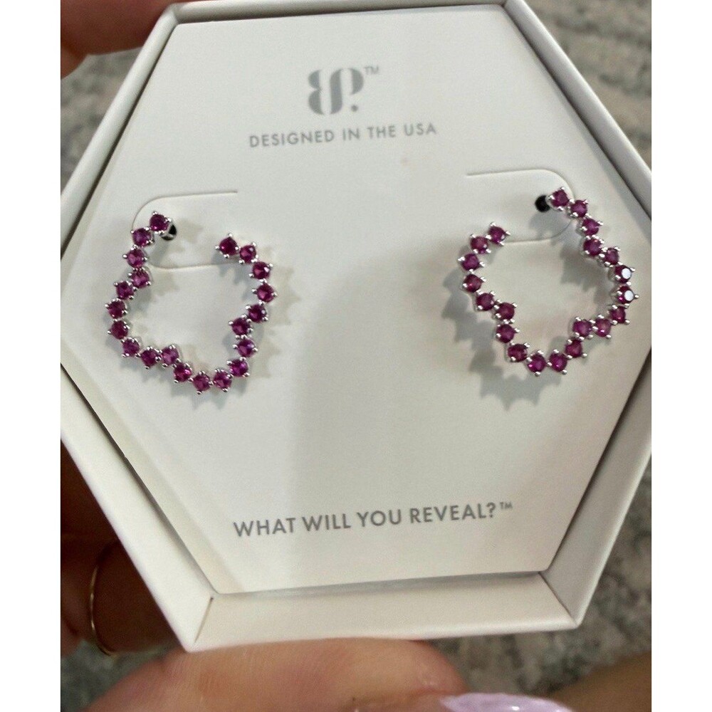 Pink Clover Silver BP Earrings (w/ Matching necklace)